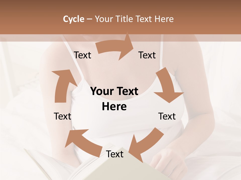 Pregnant Woman In Bedroom Reading Book PowerPoint Template