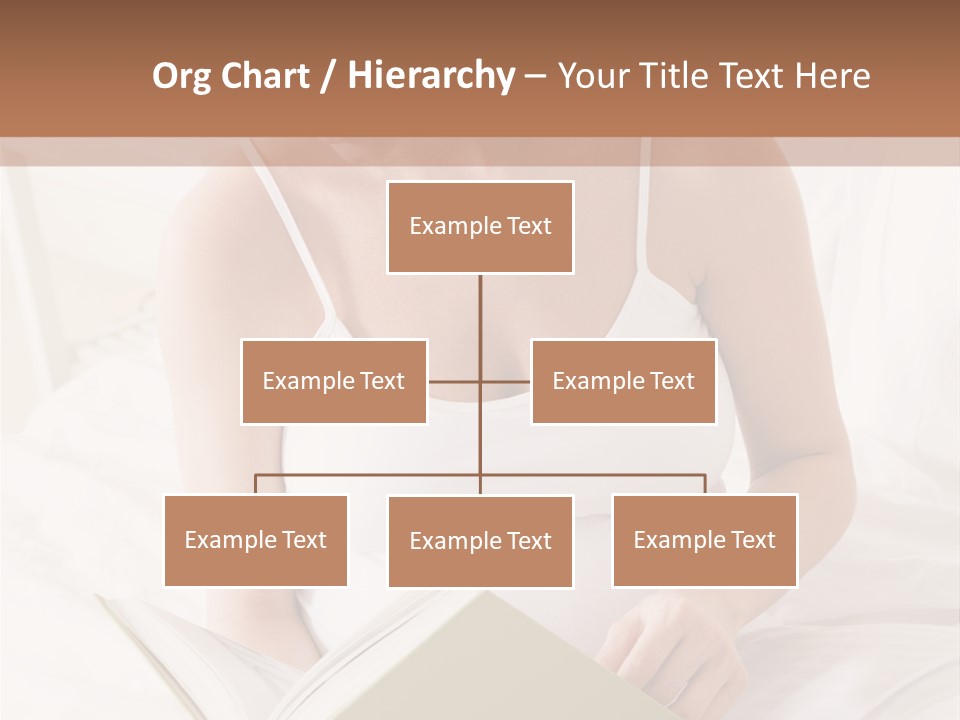Pregnant Woman In Bedroom Reading Book PowerPoint Template