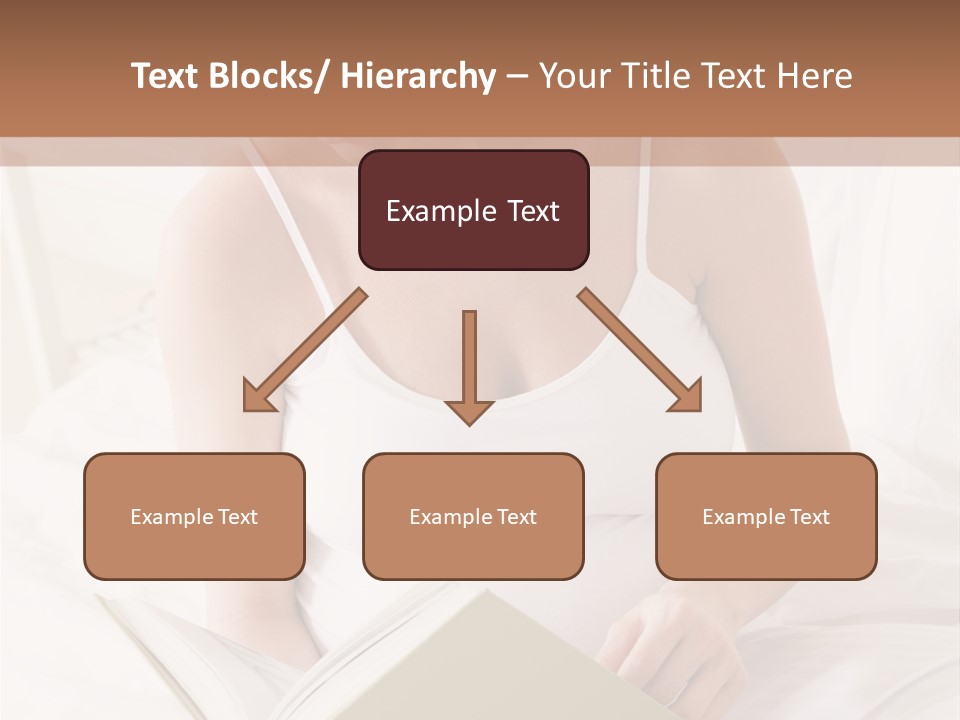 Pregnant Woman In Bedroom Reading Book PowerPoint Template