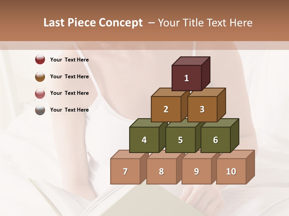 Pregnant Woman In Bedroom Reading Book PowerPoint Template