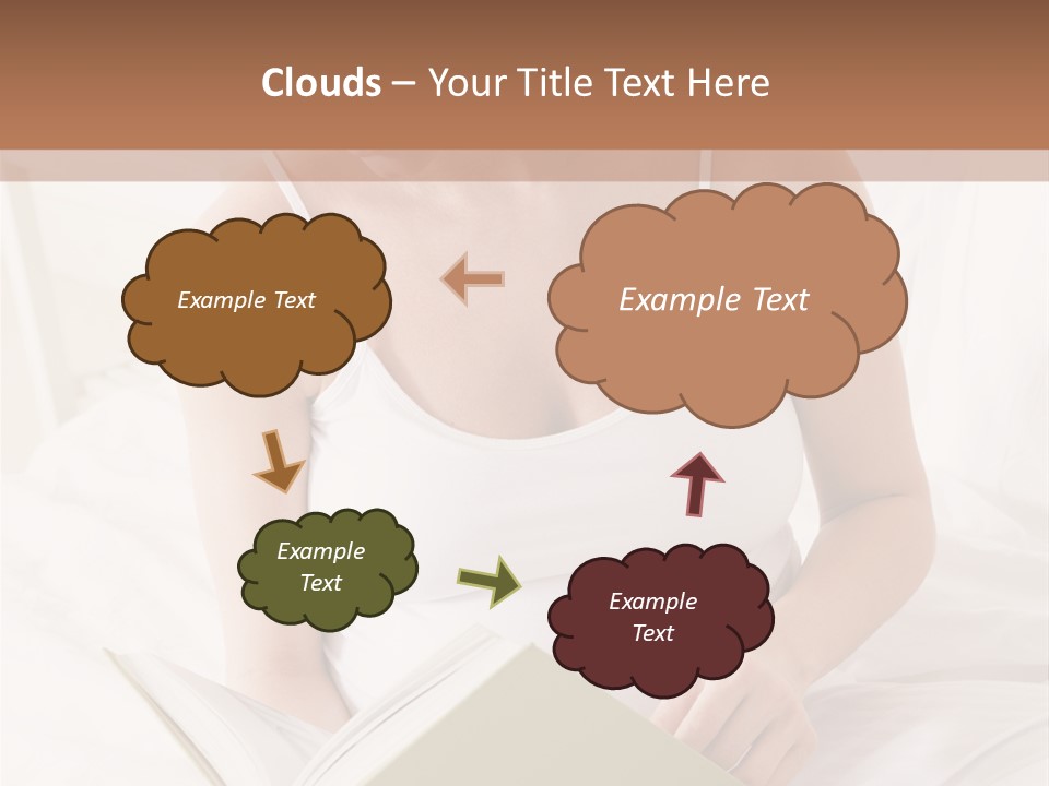 Pregnant Woman In Bedroom Reading Book PowerPoint Template