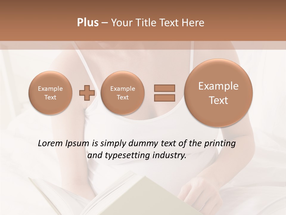 Pregnant Woman In Bedroom Reading Book PowerPoint Template