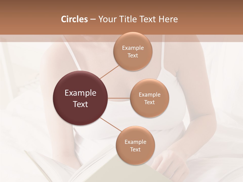 Pregnant Woman In Bedroom Reading Book PowerPoint Template