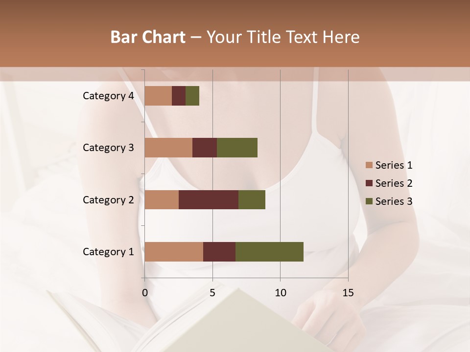 Pregnant Woman In Bedroom Reading Book PowerPoint Template