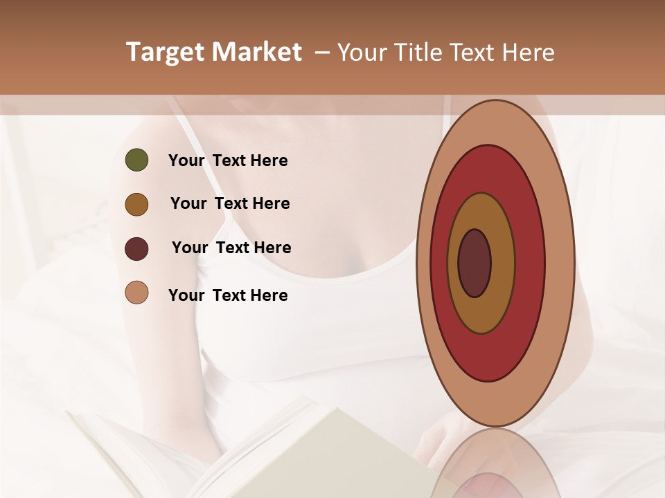 Pregnant Woman In Bedroom Reading Book PowerPoint Template