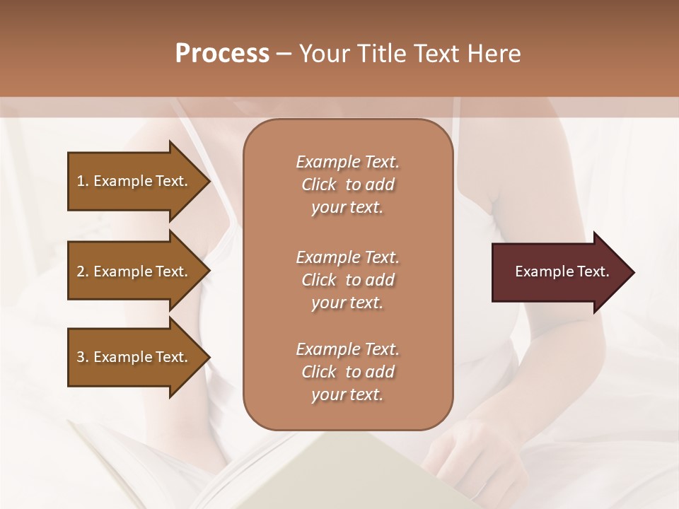 Pregnant Woman In Bedroom Reading Book PowerPoint Template