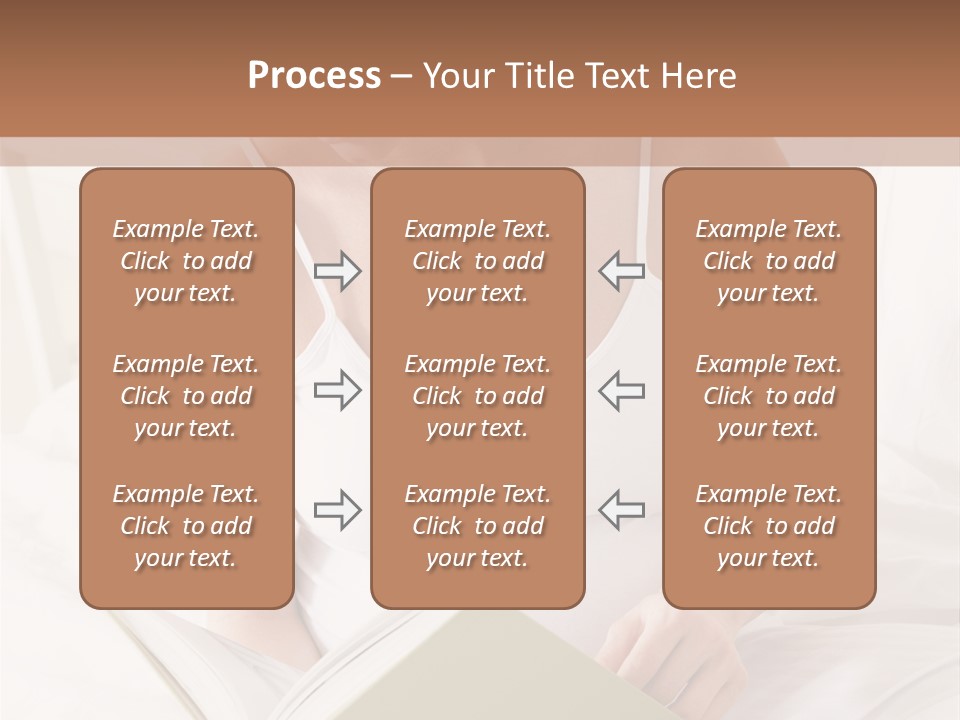 Pregnant Woman In Bedroom Reading Book PowerPoint Template