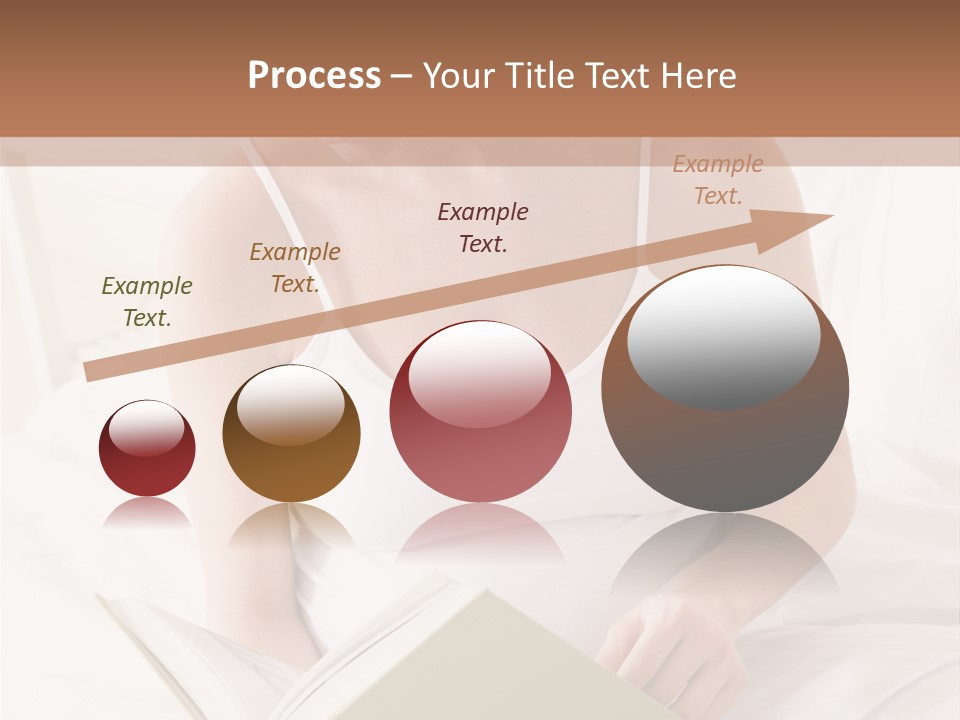 Pregnant Woman In Bedroom Reading Book PowerPoint Template