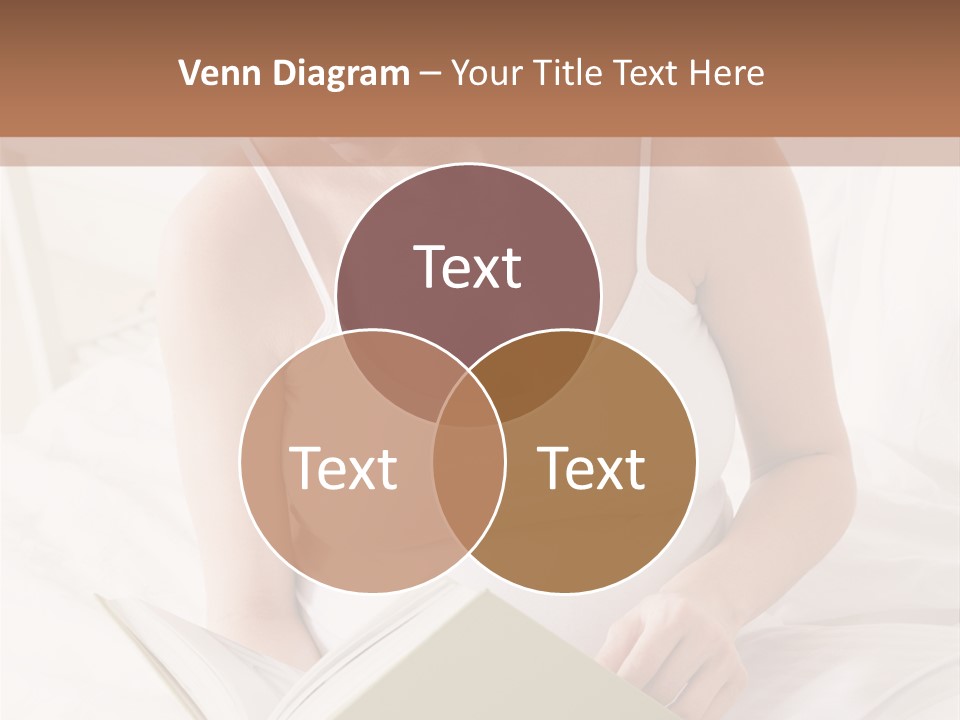 Pregnant Woman In Bedroom Reading Book PowerPoint Template