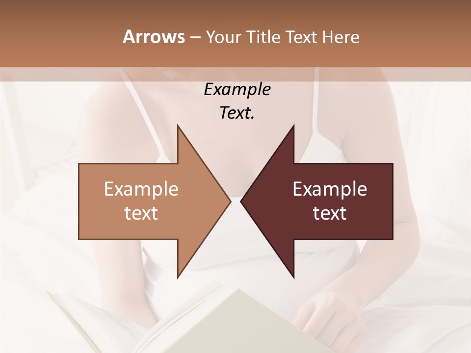 Pregnant Woman In Bedroom Reading Book PowerPoint Template