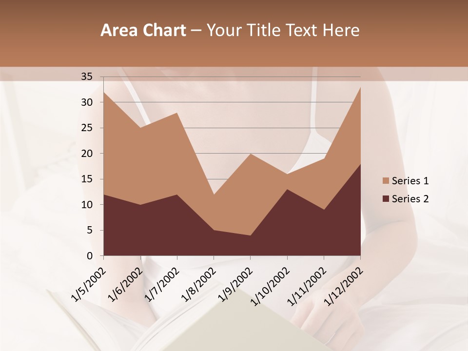 Pregnant Woman In Bedroom Reading Book PowerPoint Template