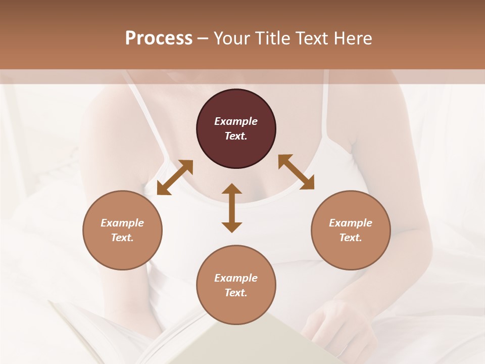 Pregnant Woman In Bedroom Reading Book PowerPoint Template