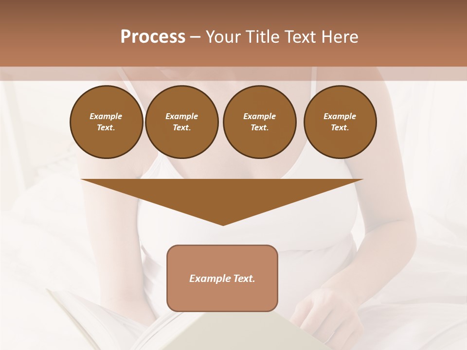 Pregnant Woman In Bedroom Reading Book PowerPoint Template