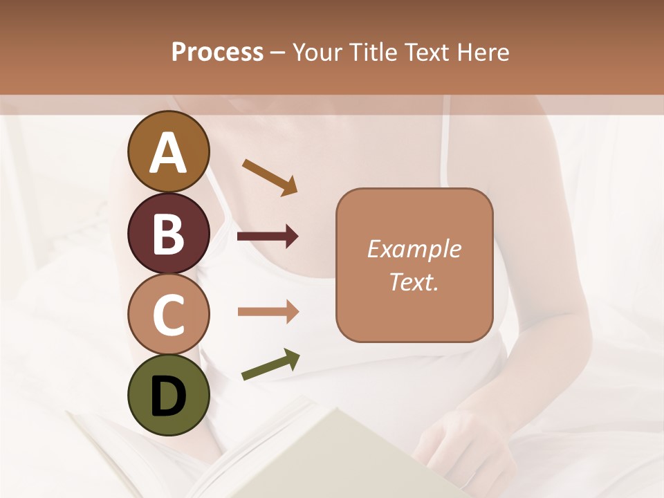 Pregnant Woman In Bedroom Reading Book PowerPoint Template