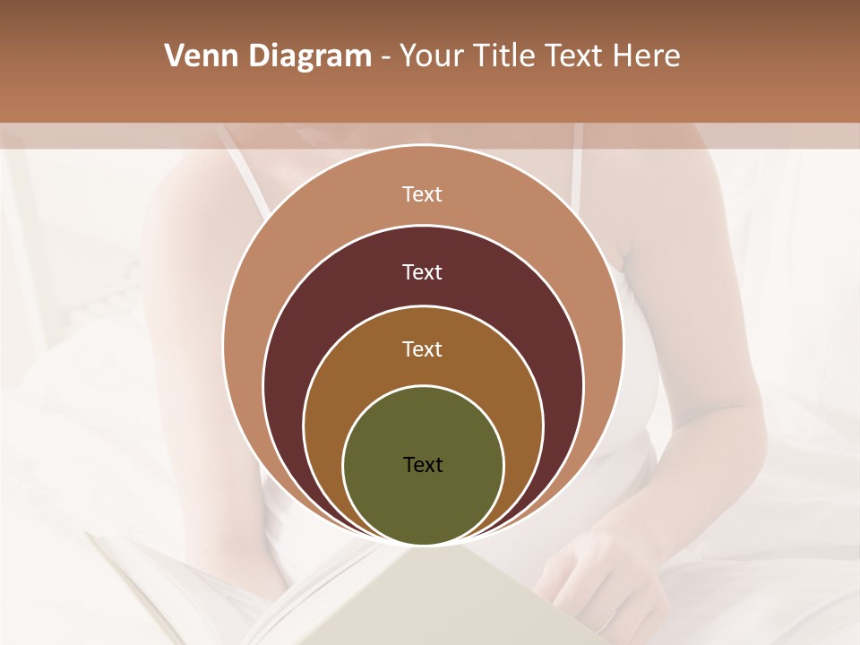 Pregnant Woman In Bedroom Reading Book PowerPoint Template