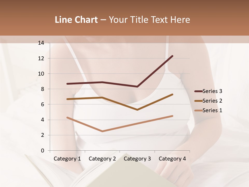 Pregnant Woman In Bedroom Reading Book PowerPoint Template