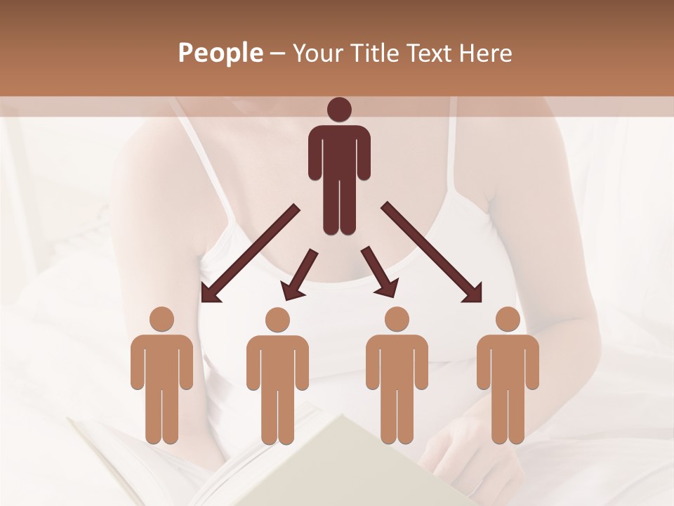 Pregnant Woman In Bedroom Reading Book PowerPoint Template