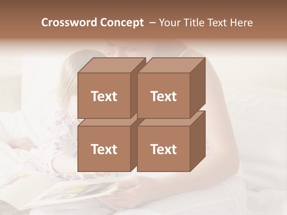 Pregnant Woman In Bedroom Reading Book With Daughter PowerPoint Template