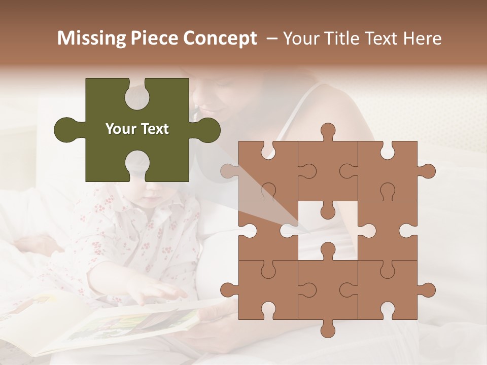 Pregnant Woman In Bedroom Reading Book With Daughter PowerPoint Template