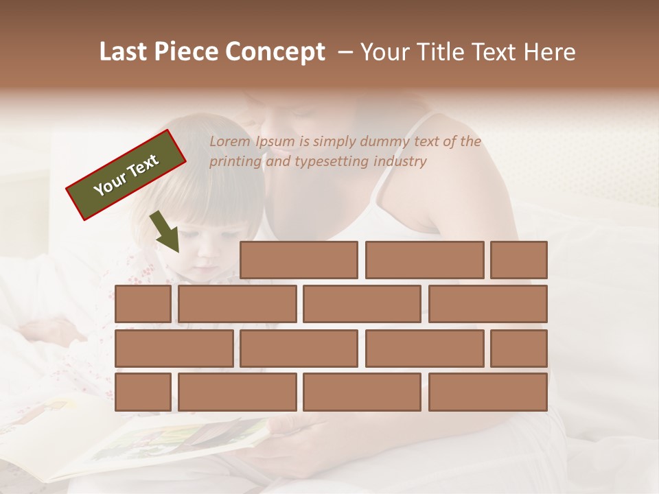 Pregnant Woman In Bedroom Reading Book With Daughter PowerPoint Template