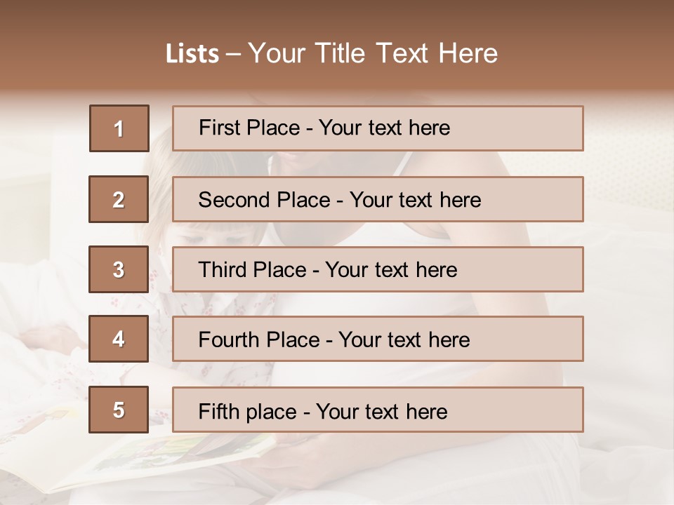 Pregnant Woman In Bedroom Reading Book With Daughter PowerPoint Template