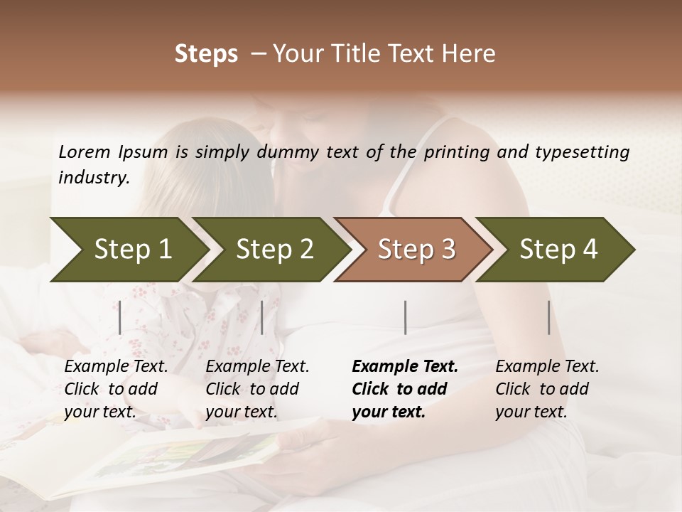 Pregnant Woman In Bedroom Reading Book With Daughter PowerPoint Template