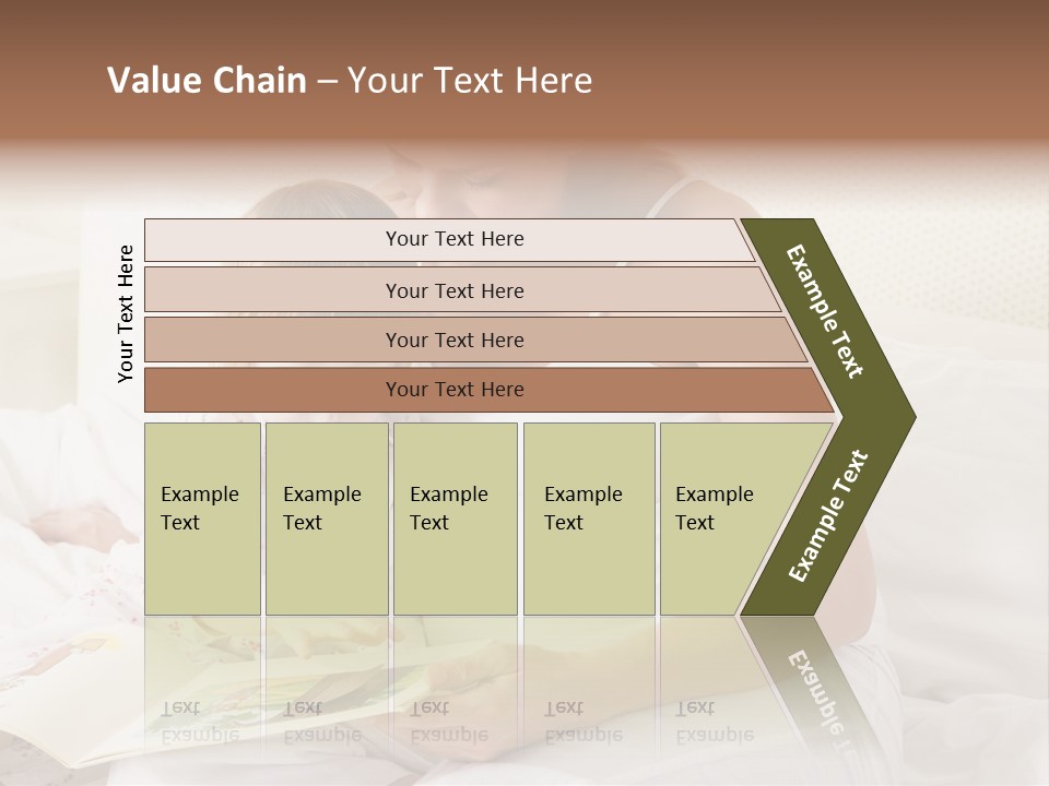 Pregnant Woman In Bedroom Reading Book With Daughter PowerPoint Template
