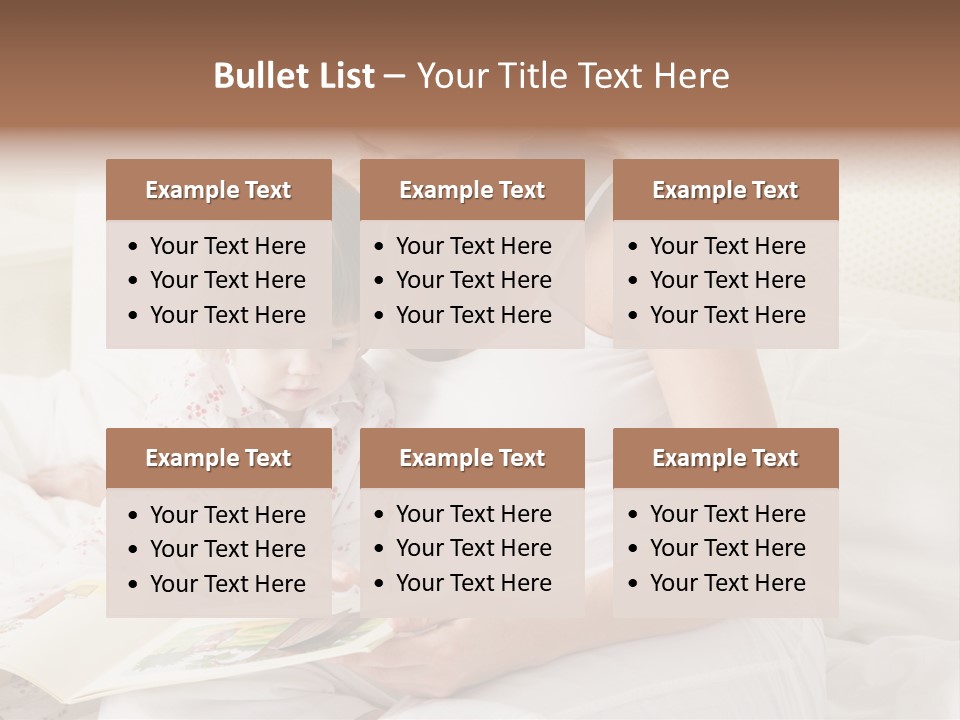 Pregnant Woman In Bedroom Reading Book With Daughter PowerPoint Template