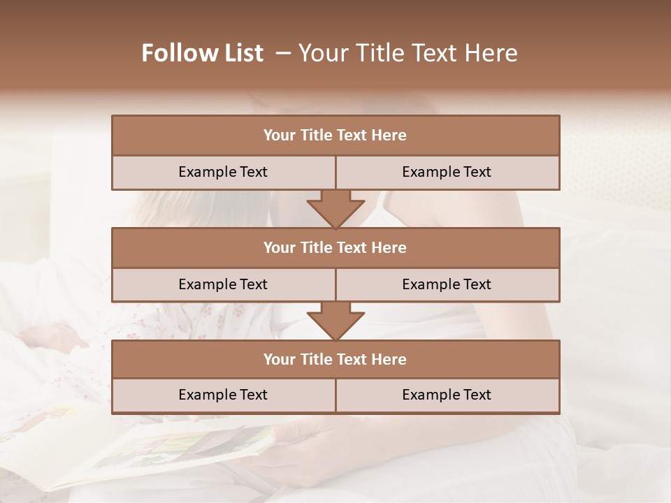 Pregnant Woman In Bedroom Reading Book With Daughter PowerPoint Template