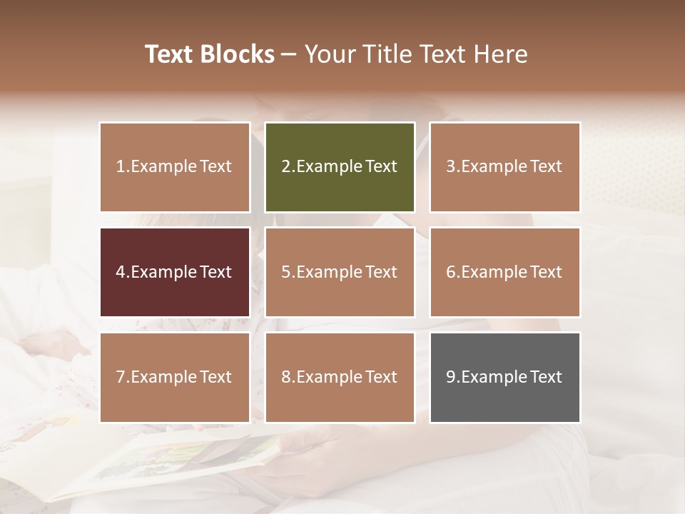 Pregnant Woman In Bedroom Reading Book With Daughter PowerPoint Template