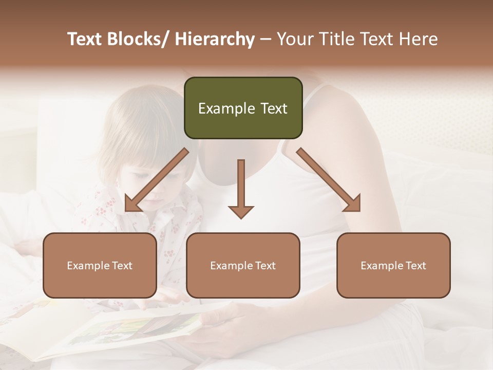 Pregnant Woman In Bedroom Reading Book With Daughter PowerPoint Template
