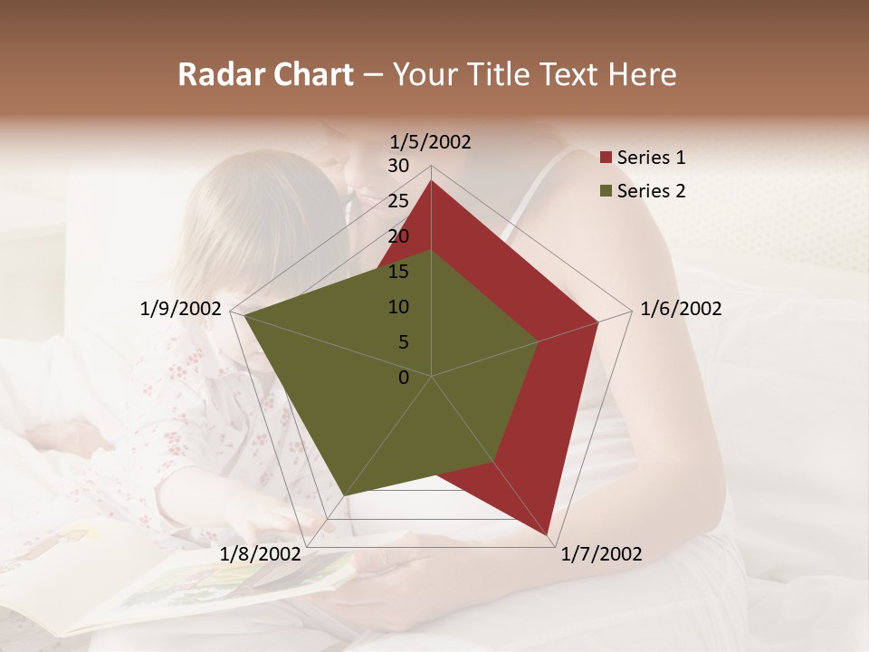 Pregnant Woman In Bedroom Reading Book With Daughter PowerPoint Template