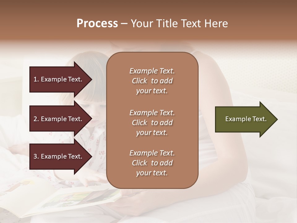 Pregnant Woman In Bedroom Reading Book With Daughter PowerPoint Template