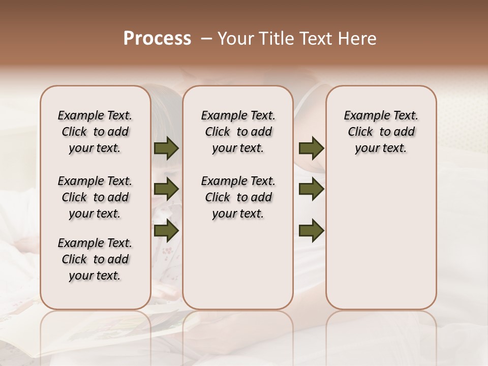 Pregnant Woman In Bedroom Reading Book With Daughter PowerPoint Template