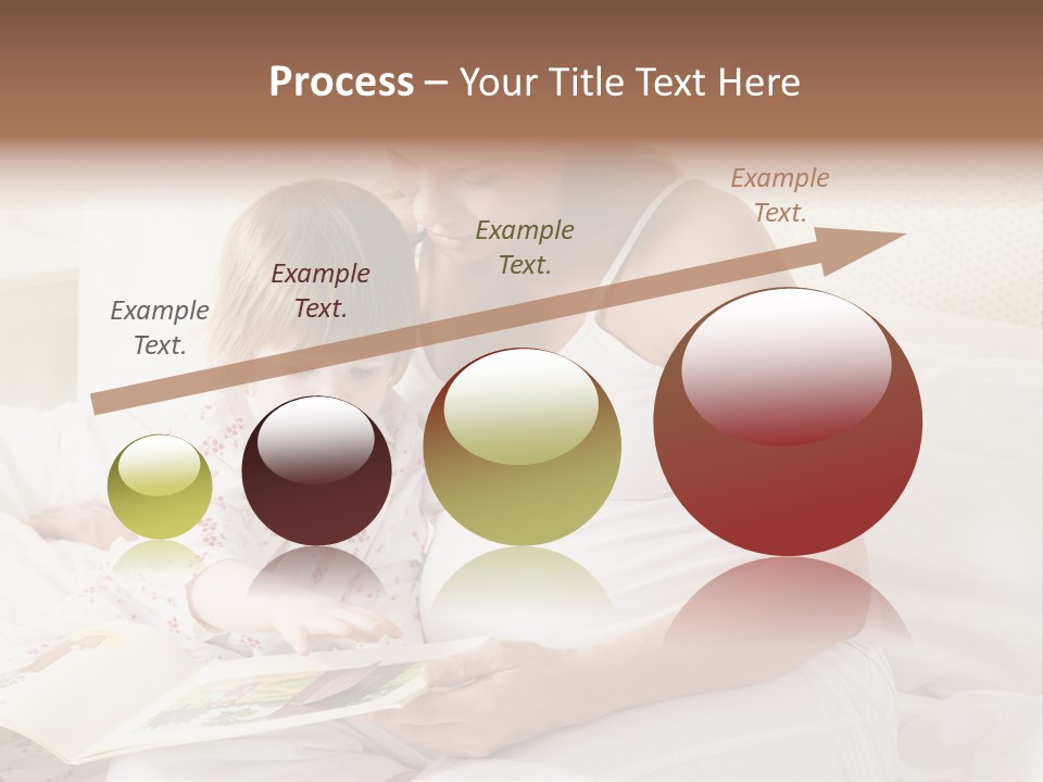 Pregnant Woman In Bedroom Reading Book With Daughter PowerPoint Template