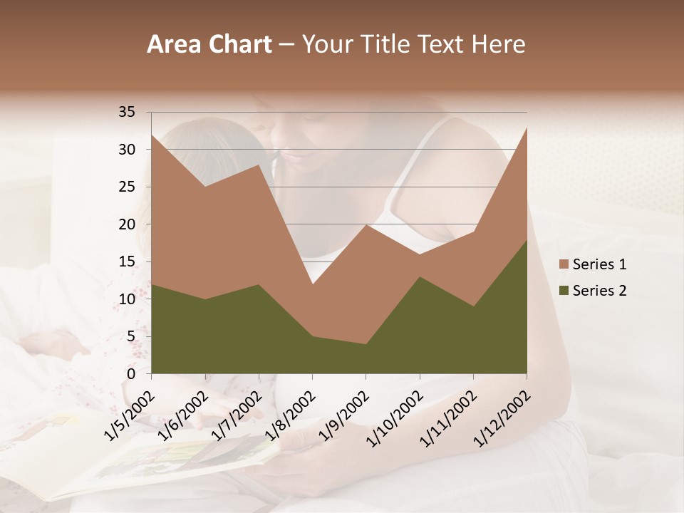 Pregnant Woman In Bedroom Reading Book With Daughter PowerPoint Template
