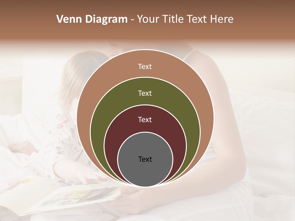 Pregnant Woman In Bedroom Reading Book With Daughter PowerPoint Template