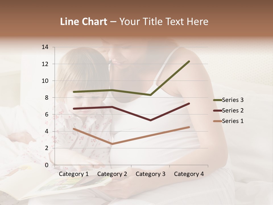 Pregnant Woman In Bedroom Reading Book With Daughter PowerPoint Template
