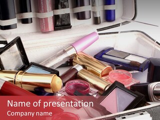 Case Full Of Makeup PowerPoint Template