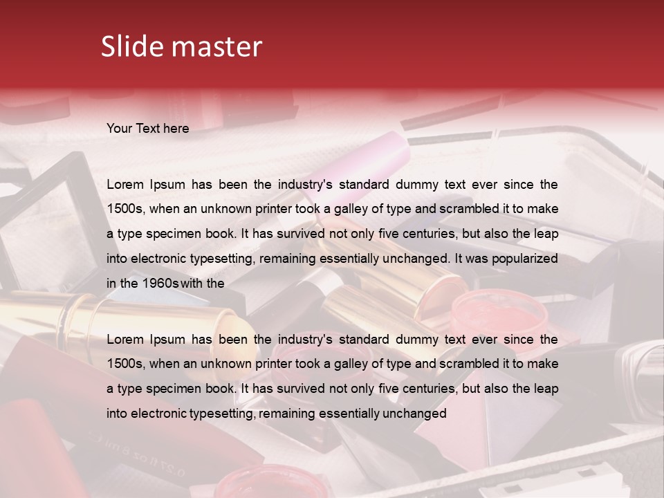 Case Full Of Makeup PowerPoint Template