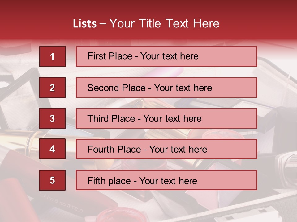 Case Full Of Makeup PowerPoint Template