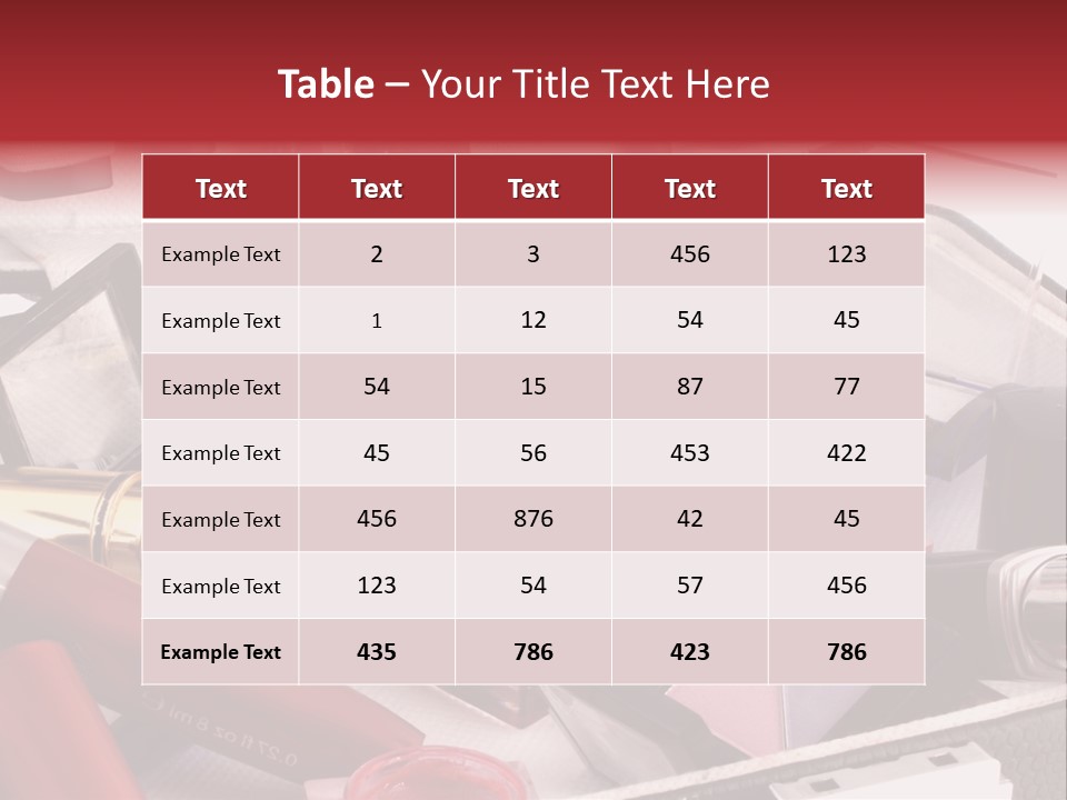 Case Full Of Makeup PowerPoint Template