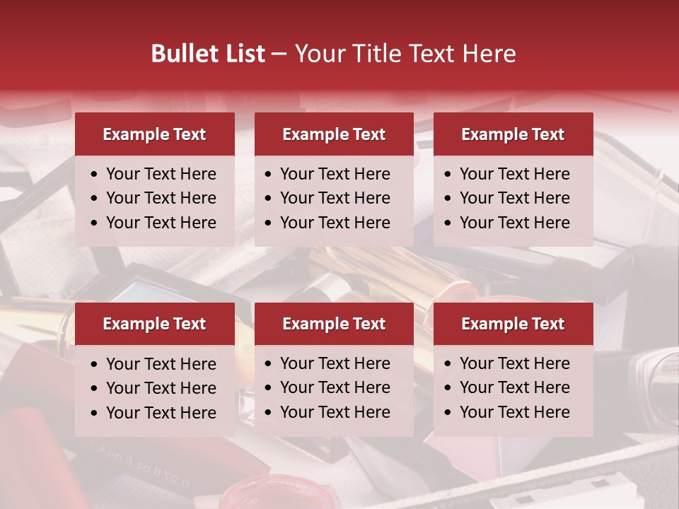 Case Full Of Makeup PowerPoint Template