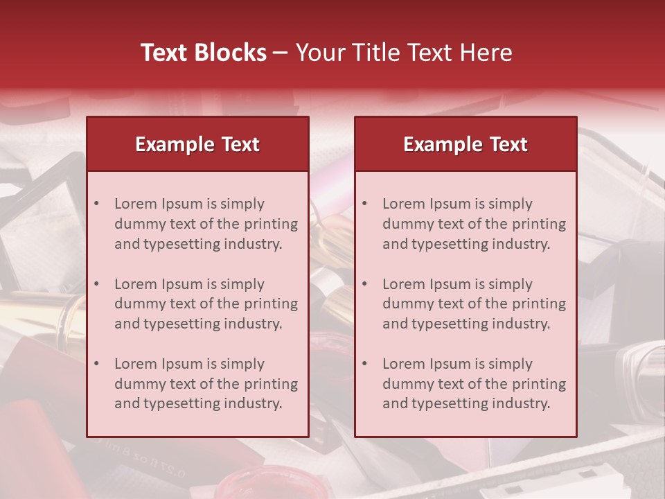 Case Full Of Makeup PowerPoint Template