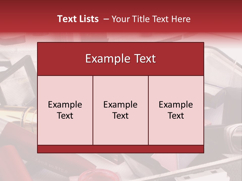 Case Full Of Makeup PowerPoint Template