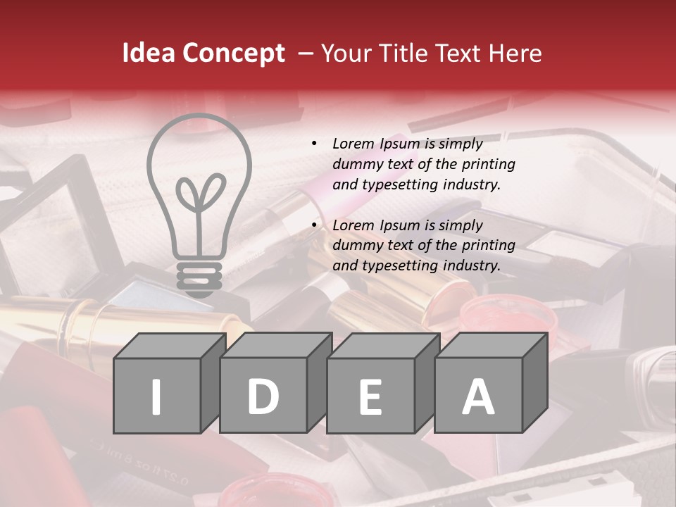 Case Full Of Makeup PowerPoint Template