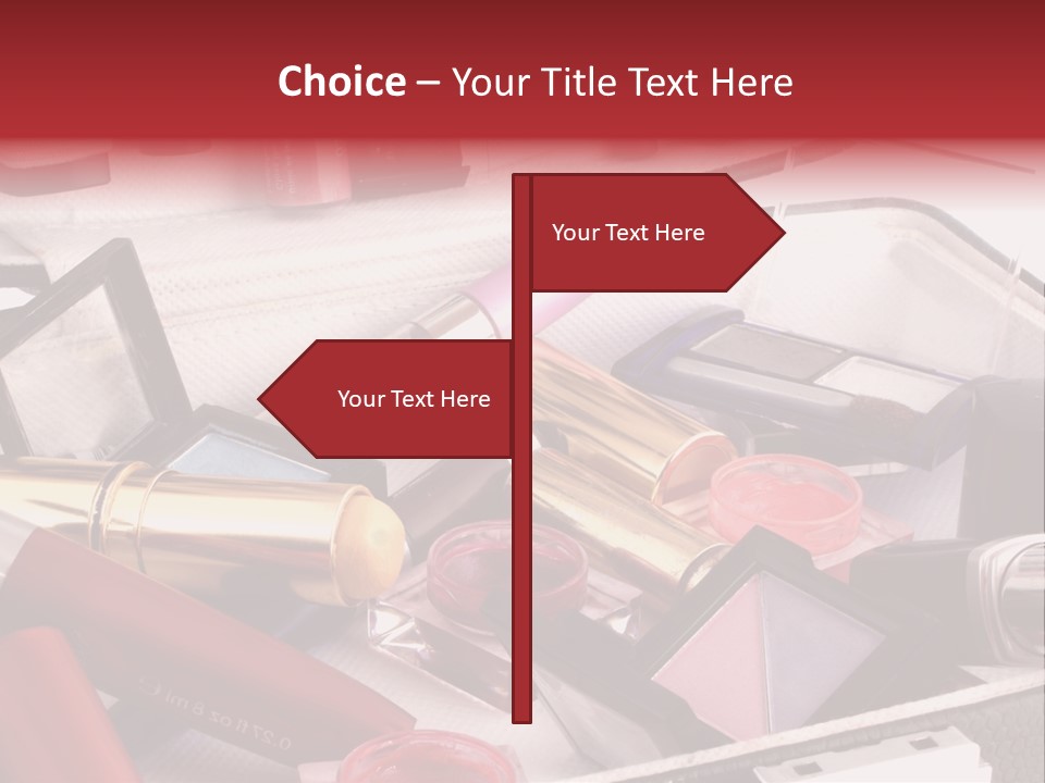 Case Full Of Makeup PowerPoint Template