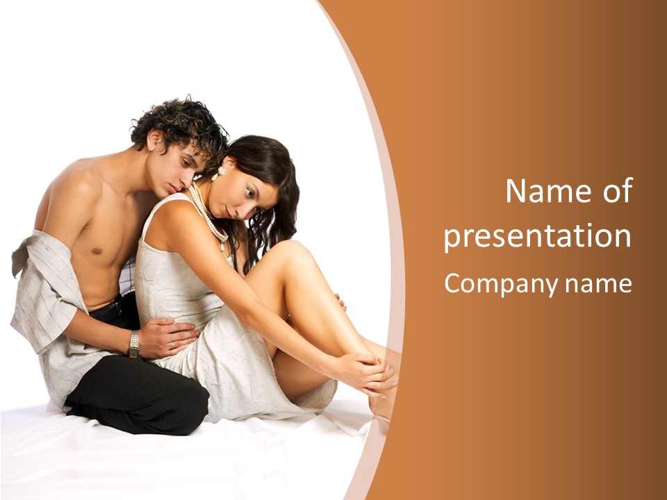 Happy Young Couple In Love PowerPoint Template