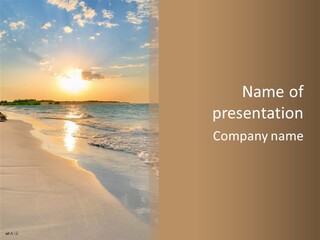 Tranquil Beach Sunset PowerPoint Template