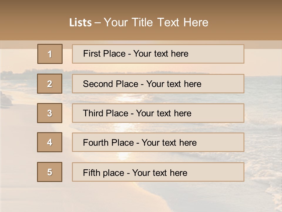 Tranquil Beach Sunset PowerPoint Template